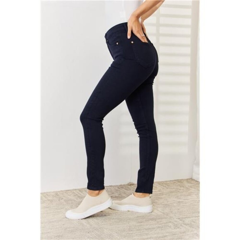 NWT 💙 Judy Blue Garment Dyed Tummy Control Skinny Jeans, Ankle Jeans, Slimming - Picture 6 of 10